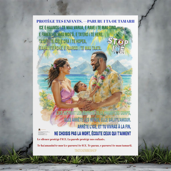 Posters Anti-ICE Polynésie – Affiches de Sensibilisation Contre la Drogue “Paruru i te ora – Brisons les chaînes de l’ICE”