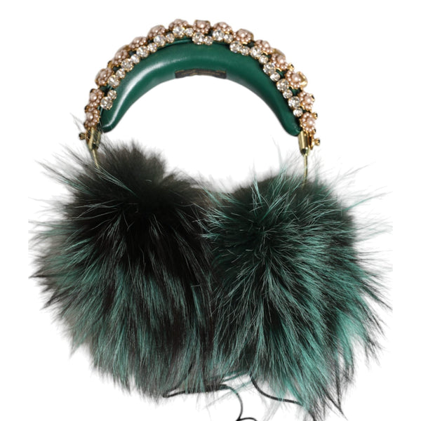 DOLCE &amp; GABBANA: D&amp;G Forest Green &amp; Crystal Headphones – Luxury Sound