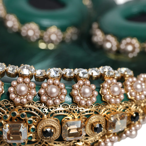 DOLCE &amp; GABBANA: D&amp;G Forest Green &amp; Crystal Headphones – Luxury Sound