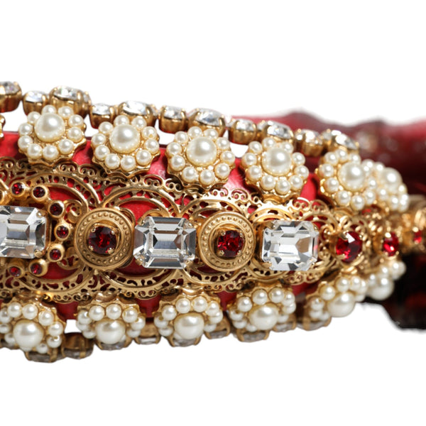 DOLCE & GABBANA : Écouteurs D&G Rouge Rubis & Cristaux – Son de Luxe