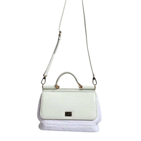 DOLCE &amp; GABBANA WHITE LUXE RAFIA BAG - A Mediterranean Chic