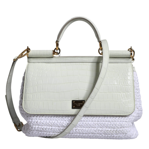 DOLCE &amp; GABBANA WHITE LUXE RAFIA BAG - A Mediterranean Chic