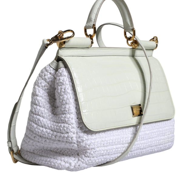 DOLCE &amp; GABBANA WHITE LUXE RAFIA BAG - A Mediterranean Chic
