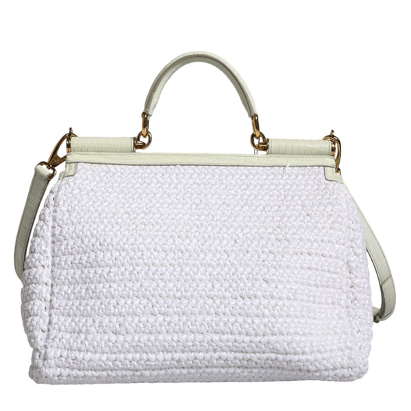 DOLCE &amp; GABBANA WHITE LUXE RAFIA BAG - A Mediterranean Chic