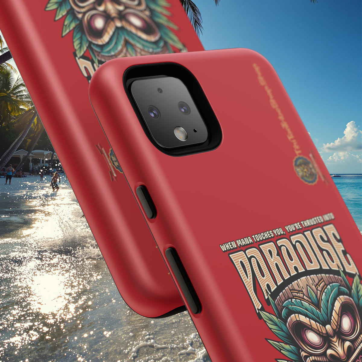 Tahaa – Coque Antichoc Premium « Tiki Féroce » | Design Tribal & Protection Maximale