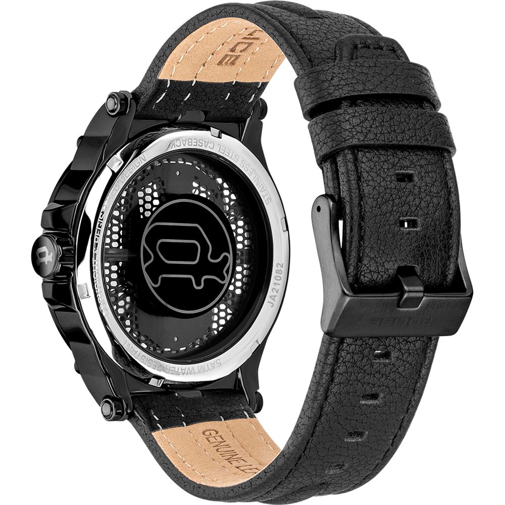 POLICE Montre Tête de Mort Noire Audacieuse