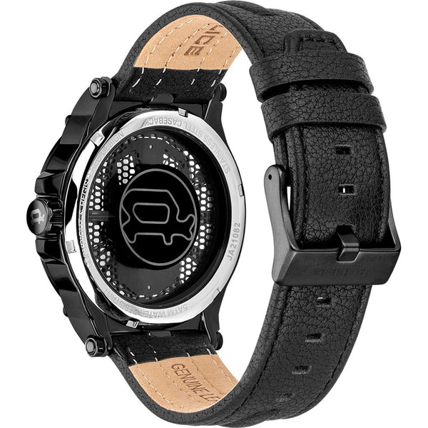 POLICE Montre Tête de Mort Noire Audacieuse