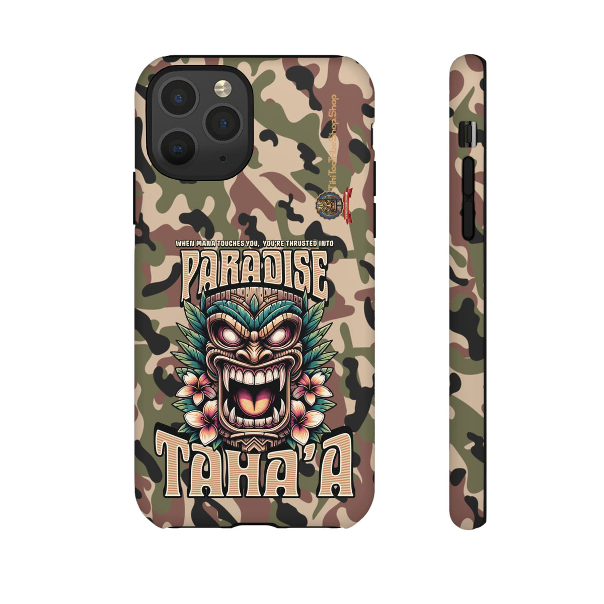 Tahaa – Coque Antichoc Premium « Tiki Féroce » | Design Tribal & Protection Maximale