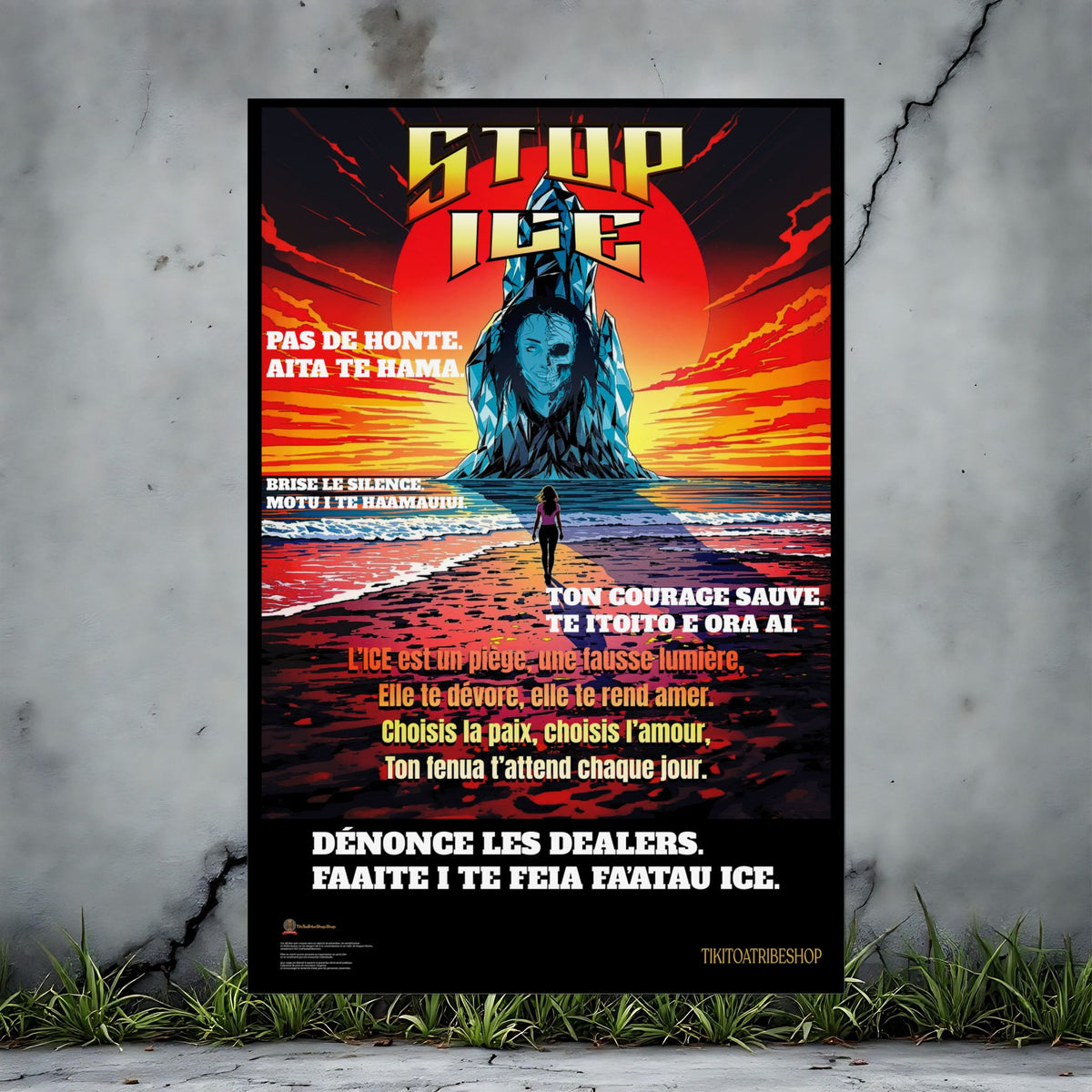 Posters Anti-ICE Polynésie – Affiches de Sensibilisation Contre la Drogue “Paruru i te ora – Brisons les chaînes de l’ICE”