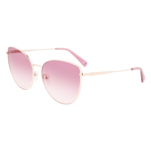 LONGCHAMP Monture Papillon et Verres Dégradés Roses "LO158S" en Métal Rose