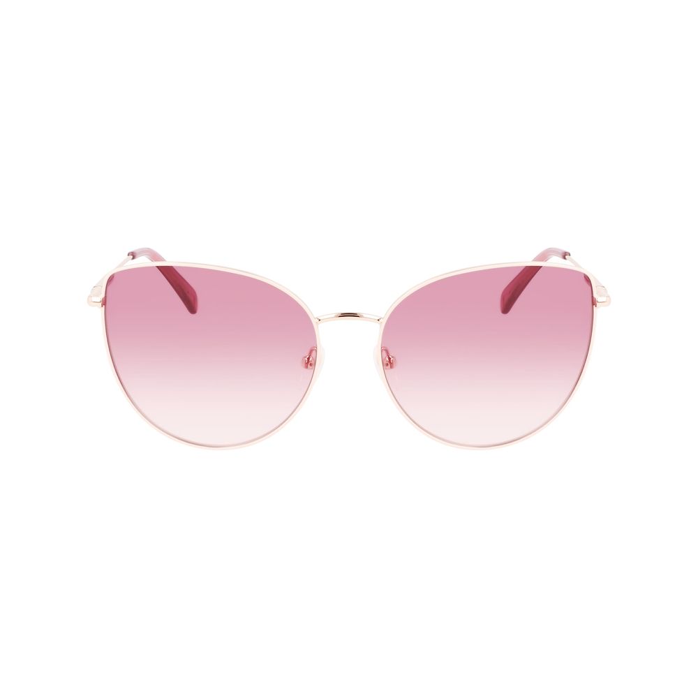 LONGCHAMP Monture Papillon et Verres Dégradés Roses "LO158S" en Métal Rose