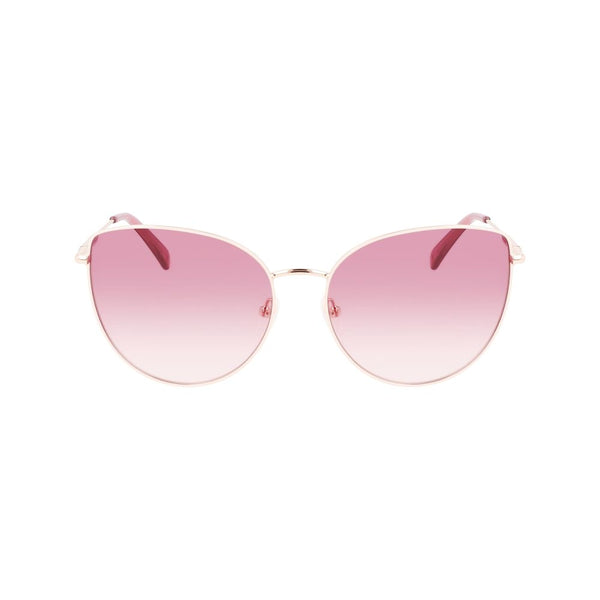 LONGCHAMP Monture Papillon et Verres Dégradés Roses "LO158S" en Métal Rose