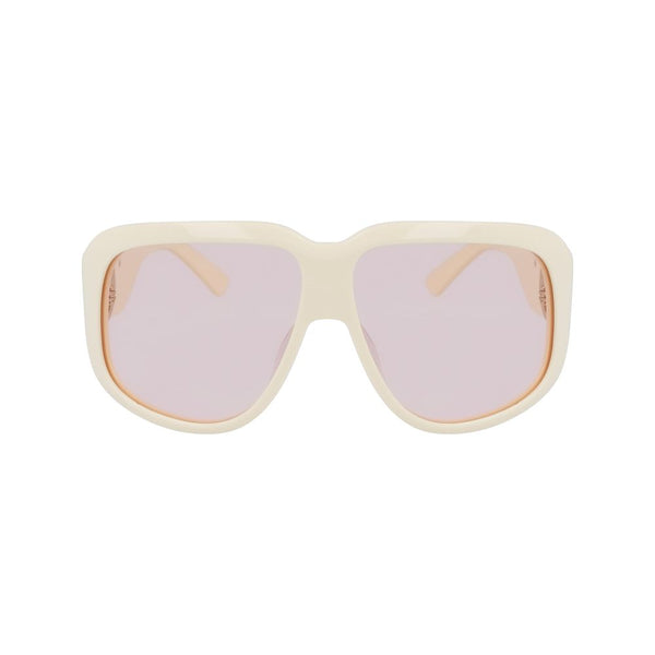 LONGCHAMP Monture Papillon et Verres Roses "LO736S" en Acétate Blanc