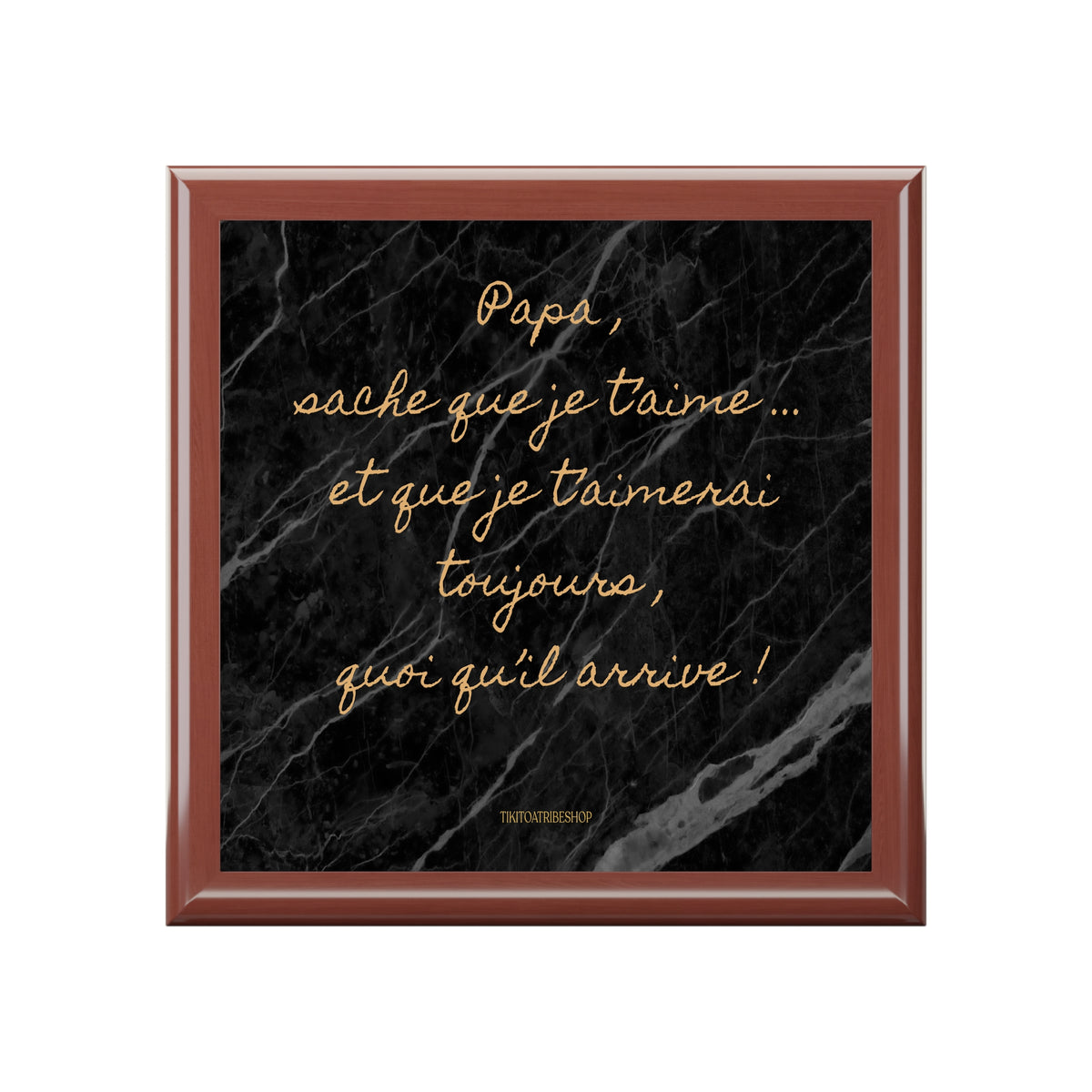 Coffret à Bijoux en bois noble avec carreaux céramique