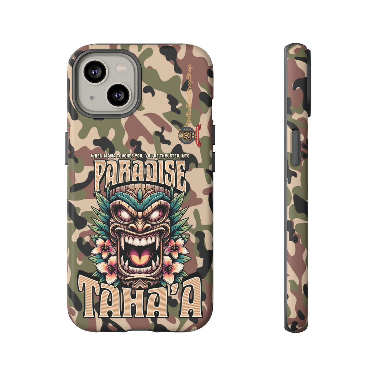 Tahaa – Coque Antichoc Premium « Tiki Féroce » | Design Tribal & Protection Maximale