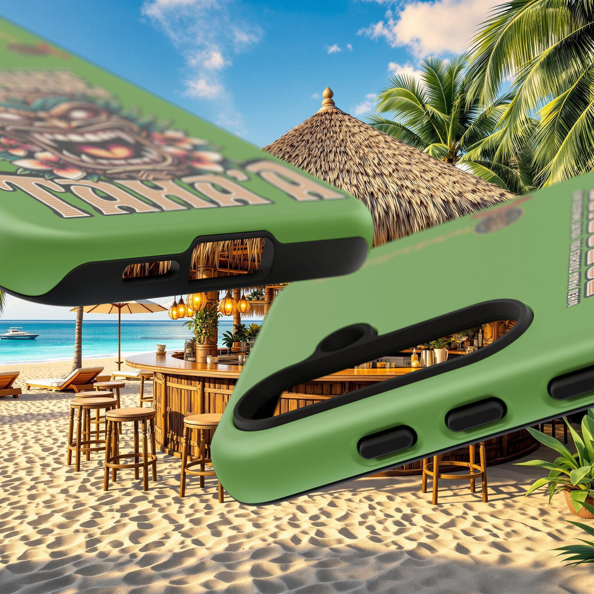 Tahaa – Coque Antichoc Premium « Tiki Féroce » | Design Tribal & Protection Maximale