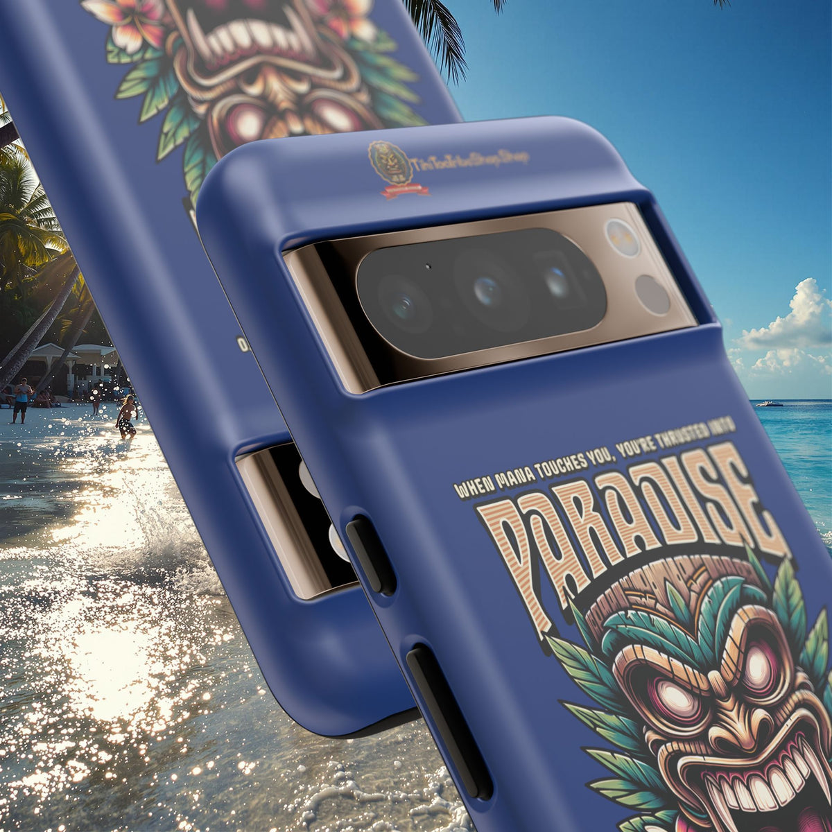 Tahaa – Coque Antichoc Premium « Tiki Féroce » | Design Tribal & Protection Maximale