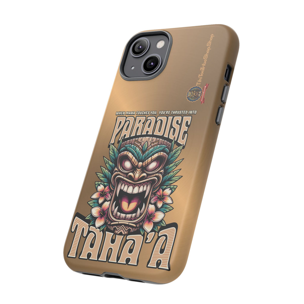Tahaa – Coque Antichoc Premium « Tiki Féroce » | Design Tribal & Protection Maximale