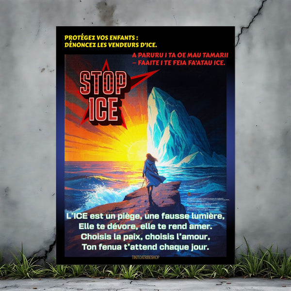 Posters Anti-ICE Polynésie – Affiches de Sensibilisation Contre la Drogue “Paruru i te ora – Brisons les chaînes de l’ICE”