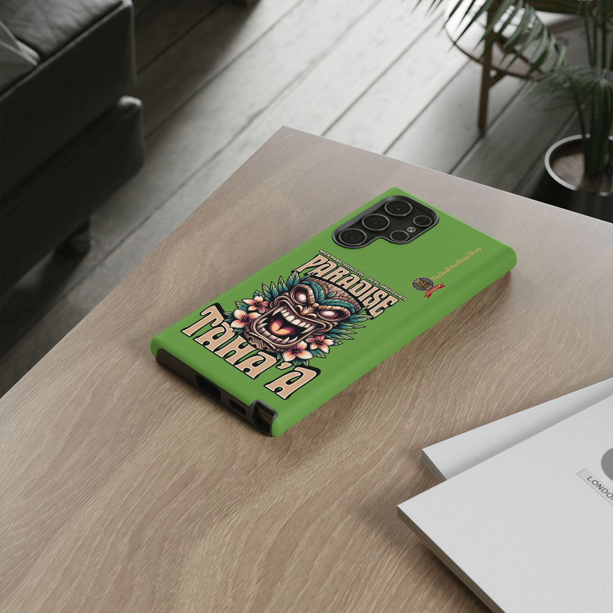 Tahaa – Coque Antichoc Premium « Tiki Féroce » | Design Tribal & Protection Maximale