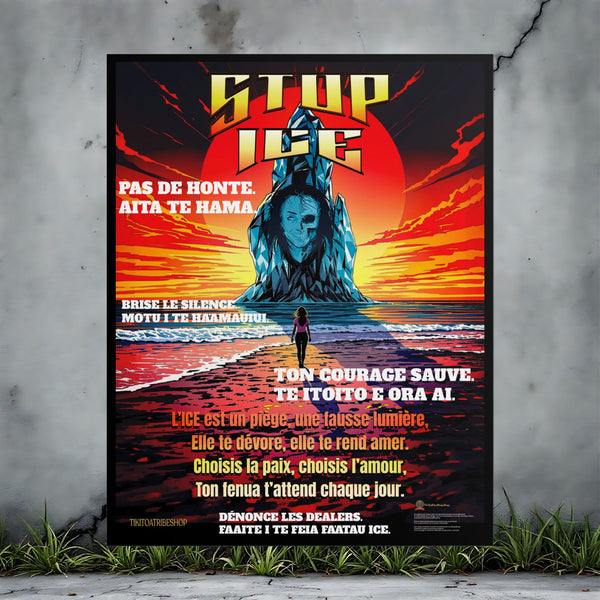 Posters Anti-ICE Polynésie – Affiches de Sensibilisation Contre la Drogue “Paruru i te ora – Brisons les chaînes de l’ICE”