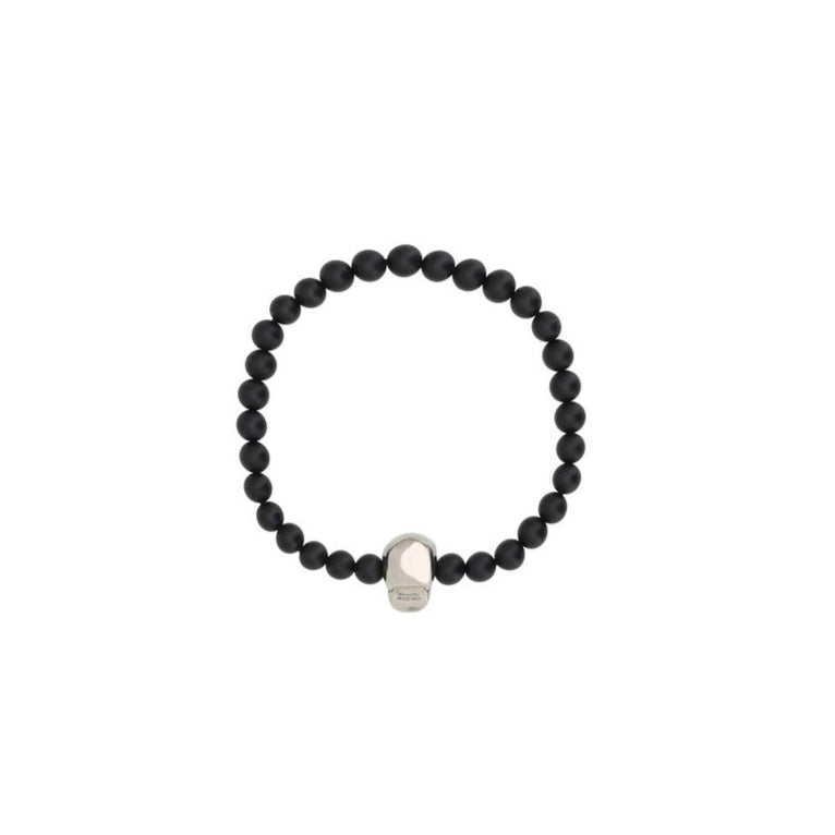 Alexander McQueen "Iconic Skull &amp; Matte Pearls" Bracelet