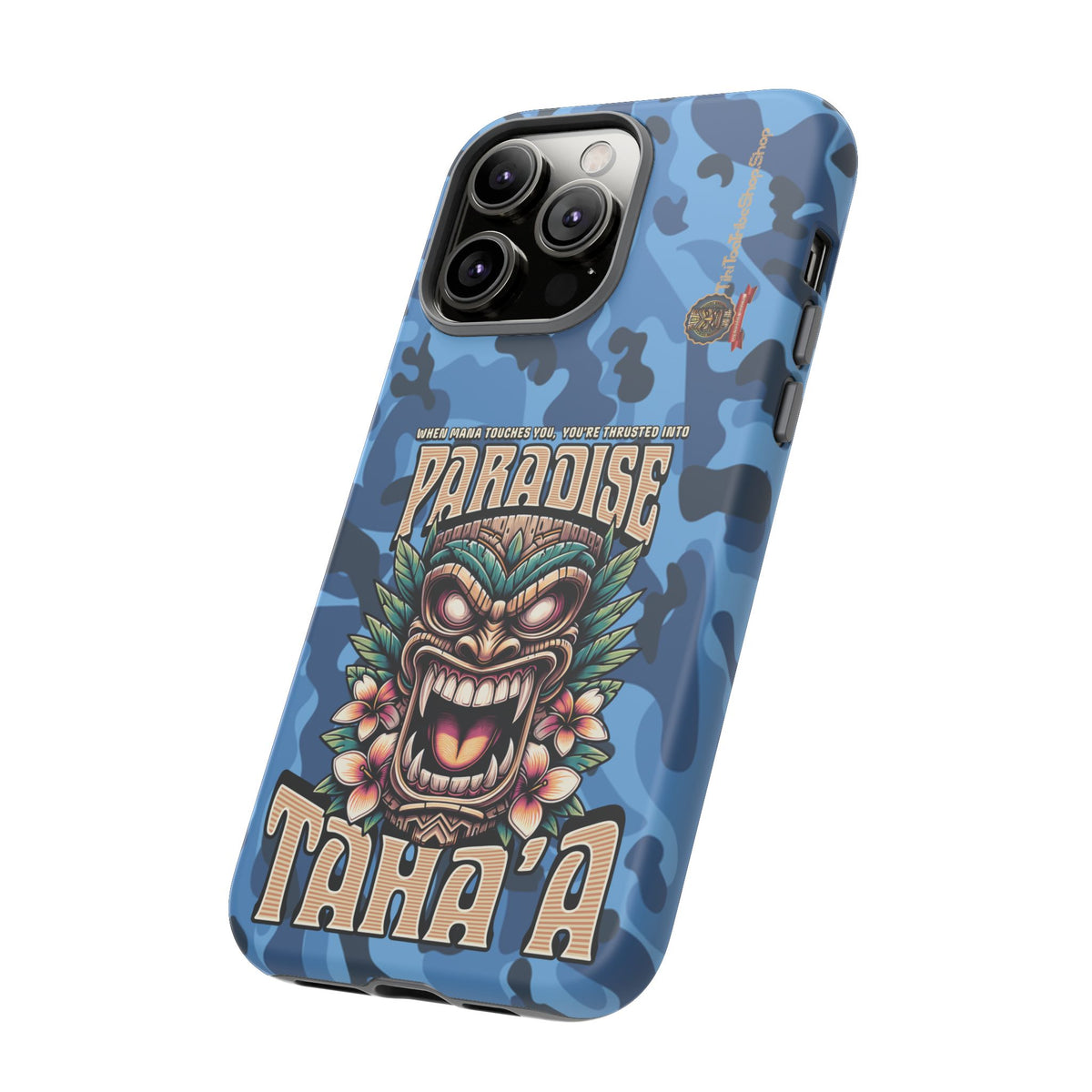 Tahaa – Coque Antichoc Premium « Tiki Féroce » | Design Tribal & Protection Maximale