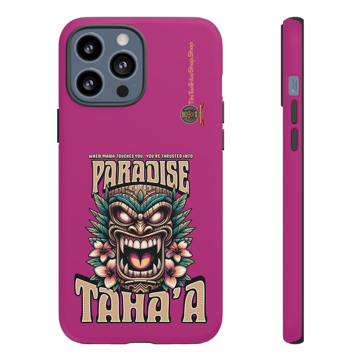 Tahaa – Coque Antichoc Premium « Tiki Féroce » | Design Tribal & Protection Maximale