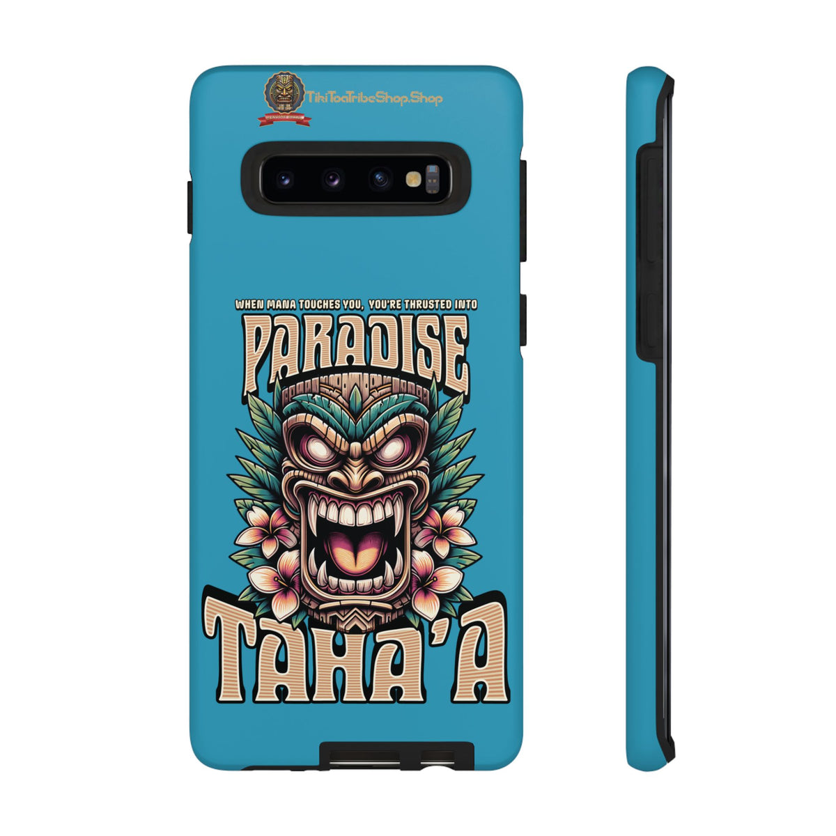 Tahaa – Coque Antichoc Premium « Tiki Féroce » | Design Tribal & Protection Maximale