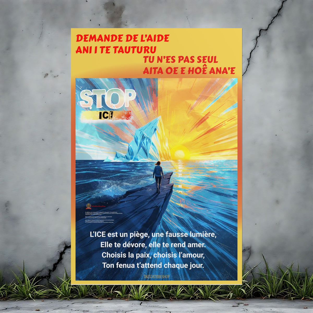 Posters Anti-ICE Polynésie – Affiches de Sensibilisation Contre la Drogue “Paruru i te ora – Brisons les chaînes de l’ICE”