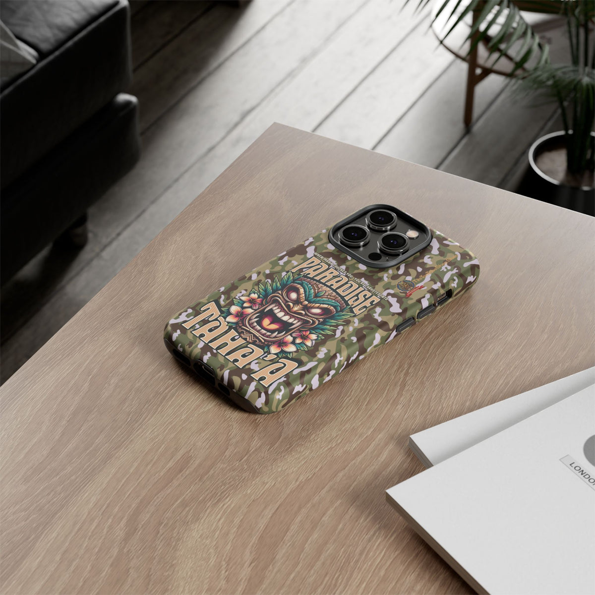 Tahaa – Coque Antichoc Premium « Tiki Féroce » | Design Tribal & Protection Maximale