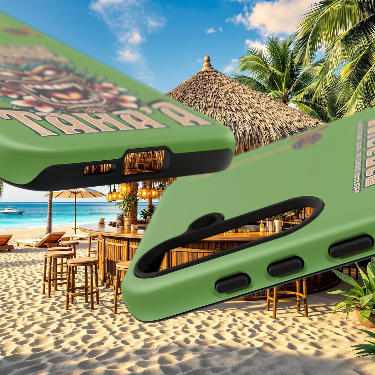 Tahaa – Coque Antichoc Premium « Tiki Féroce » | Design Tribal & Protection Maximale