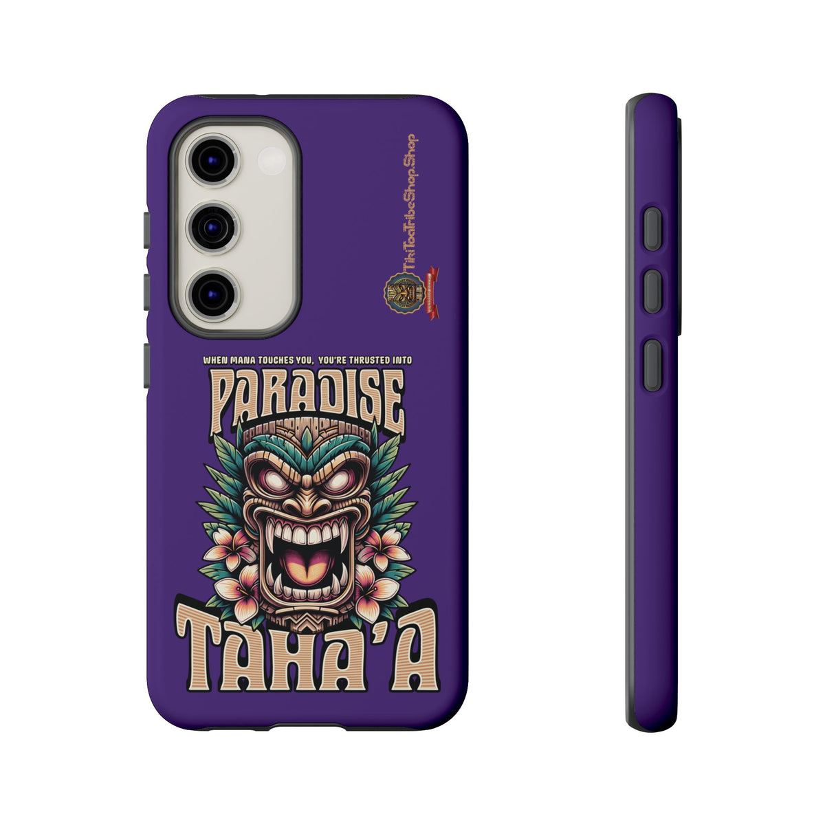 Tahaa – Coque Antichoc Premium « Tiki Féroce » | Design Tribal & Protection Maximale
