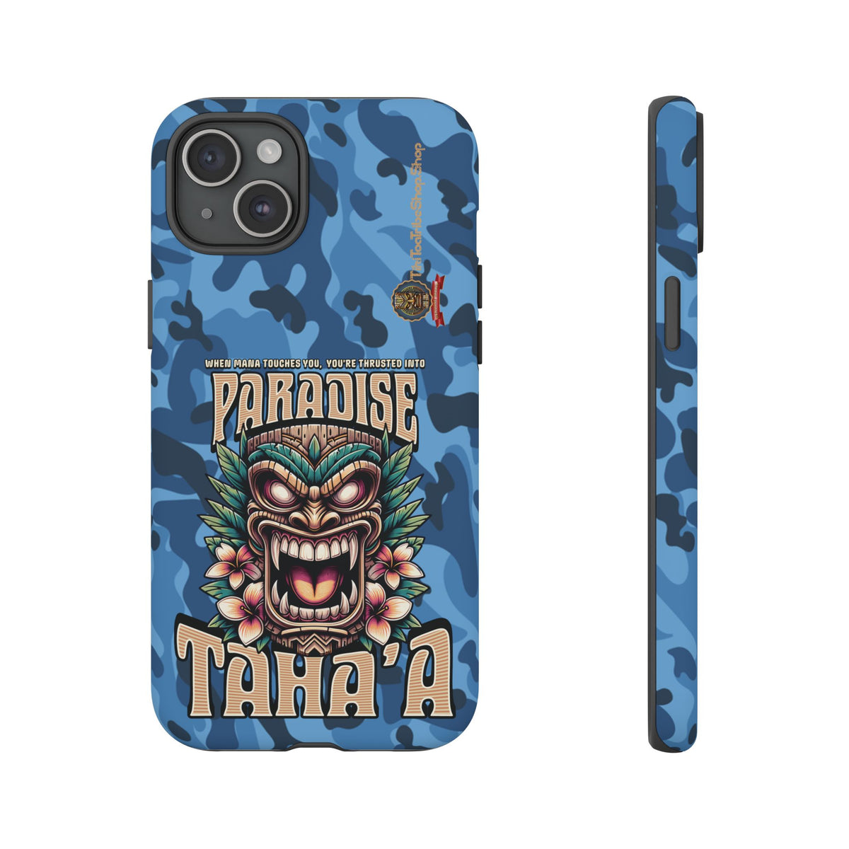 Tahaa – Coque Antichoc Premium « Tiki Féroce » | Design Tribal & Protection Maximale