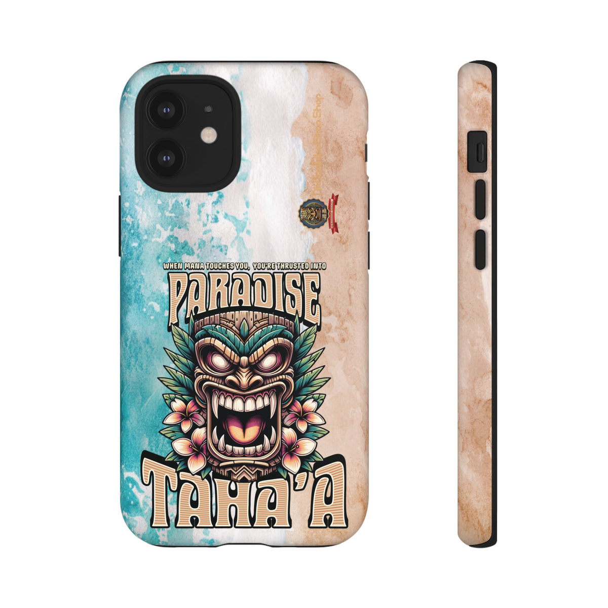 Tahaa – Coque Antichoc Premium « Tiki Féroce » | Design Tribal & Protection Maximale