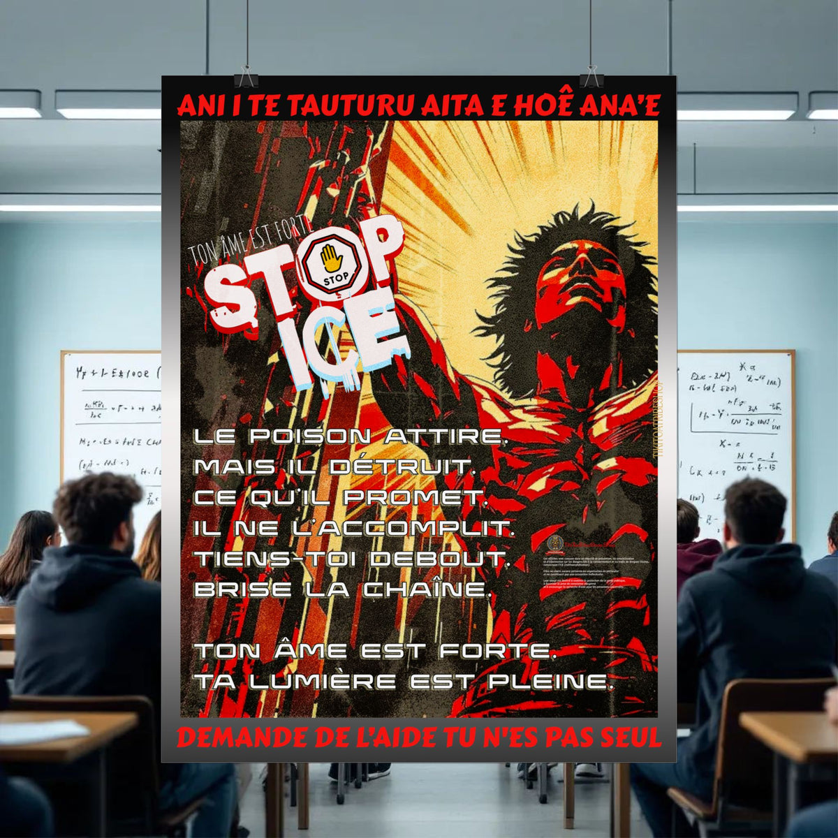 Posters Anti-ICE Polynésie – Affiches de Sensibilisation Contre la Drogue “Paruru i te ora – Brisons les chaînes de l’ICE