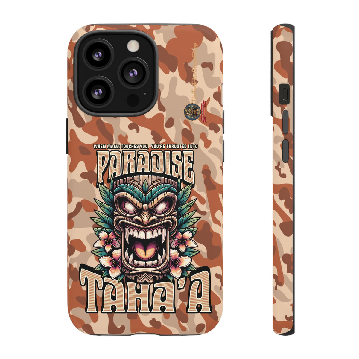 Tahaa – Coque Antichoc Premium « Tiki Féroce » | Design Tribal & Protection Maximale
