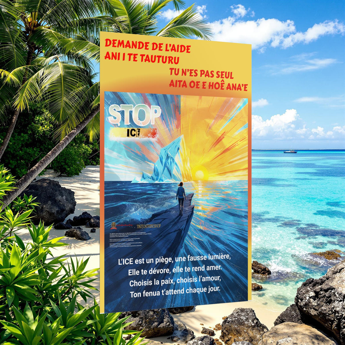 Posters Anti-ICE Polynésie – Affiches de Sensibilisation Contre la Drogue “Paruru i te ora – Brisons les chaînes de l’ICE”