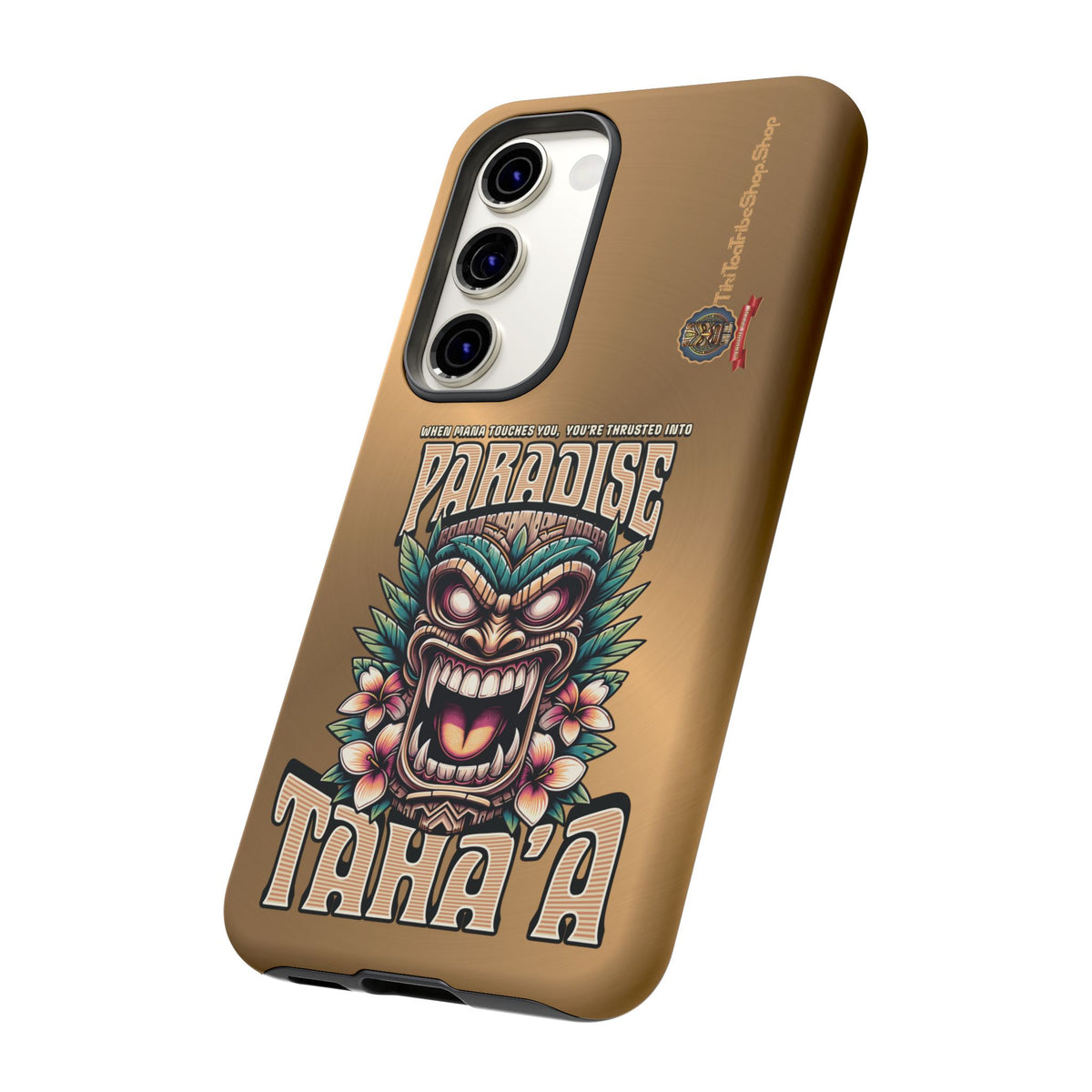 Tahaa – Coque Antichoc Premium « Tiki Féroce » | Design Tribal & Protection Maximale