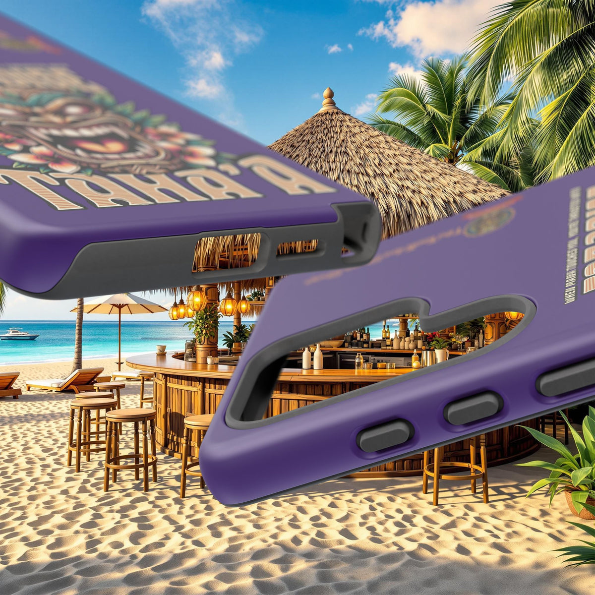 Tahaa – Coque Antichoc Premium « Tiki Féroce » | Design Tribal & Protection Maximale