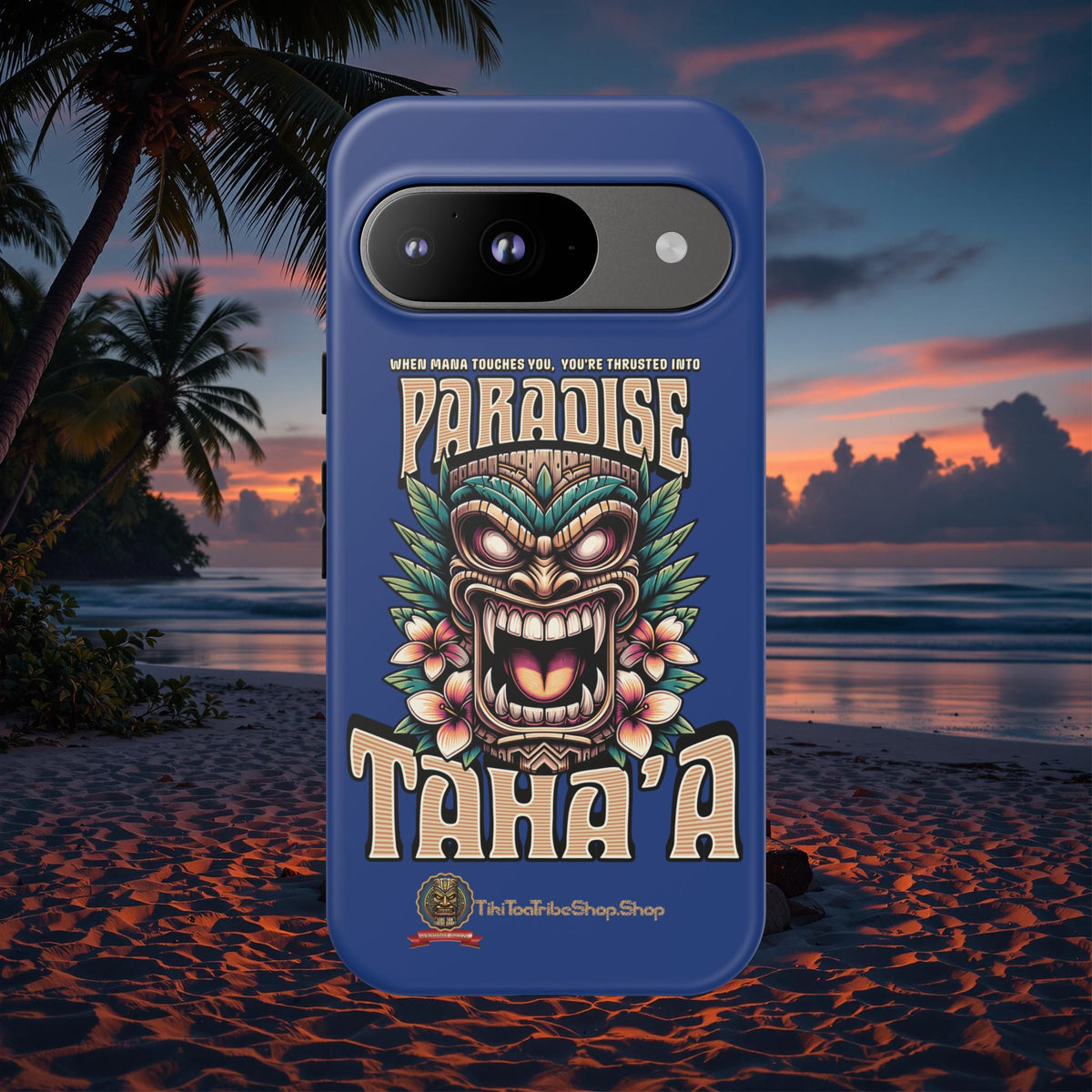 Tahaa – Coque Antichoc Premium « Tiki Féroce » | Design Tribal & Protection Maximale