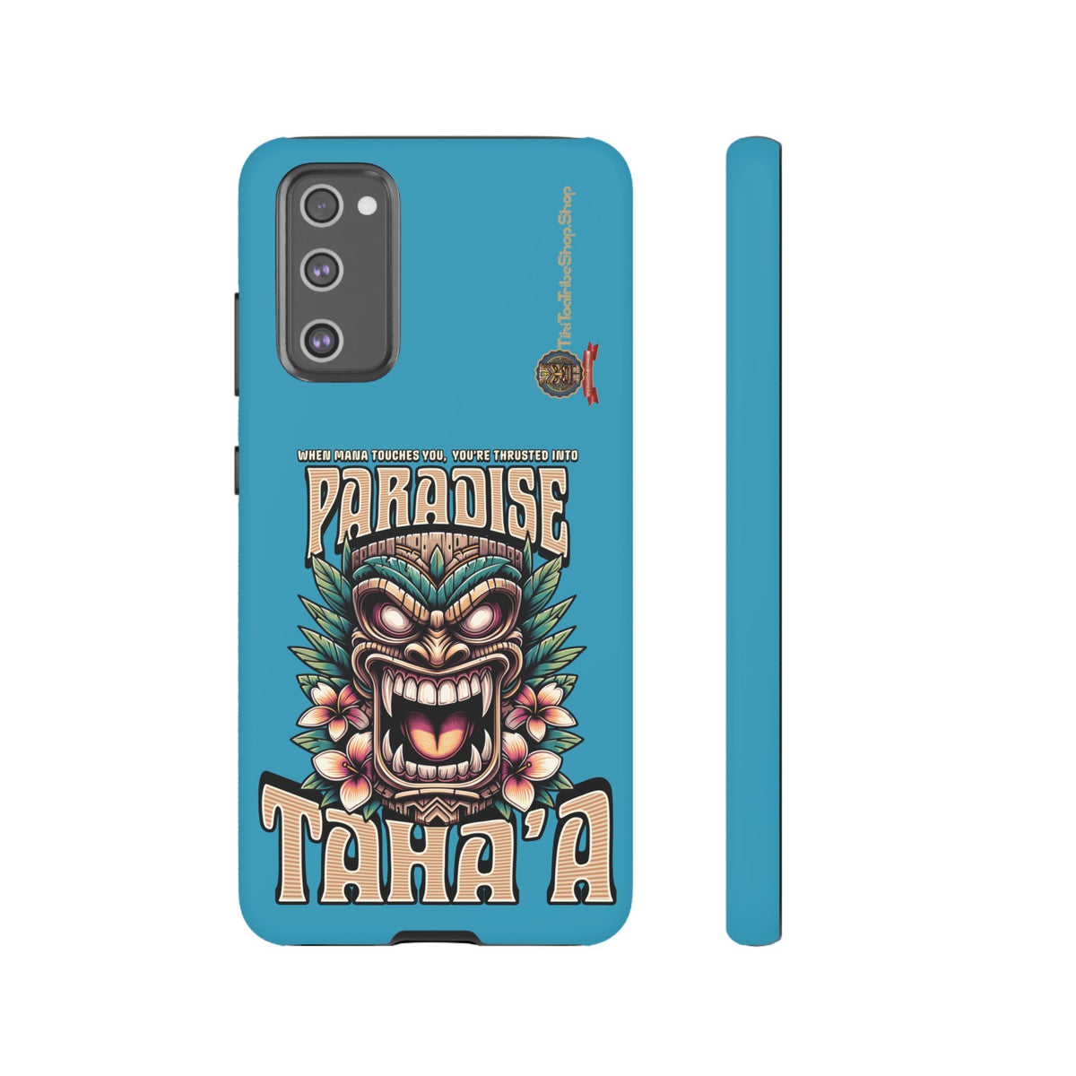 Tahaa – Coque Antichoc Premium « Tiki Féroce » | Design Tribal & Protection Maximale