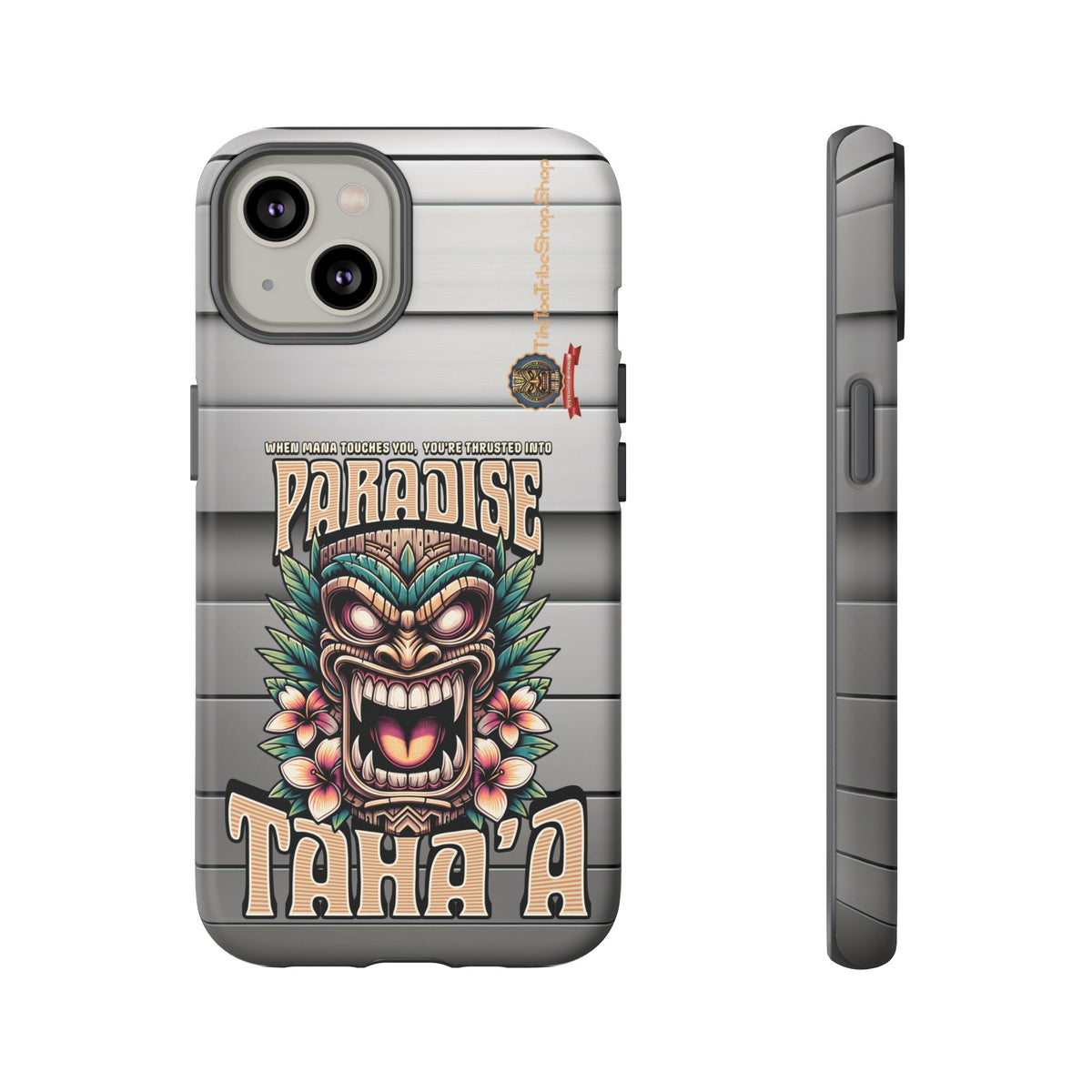Tahaa – Coque Antichoc Premium « Tiki Féroce » | Design Tribal & Protection Maximale