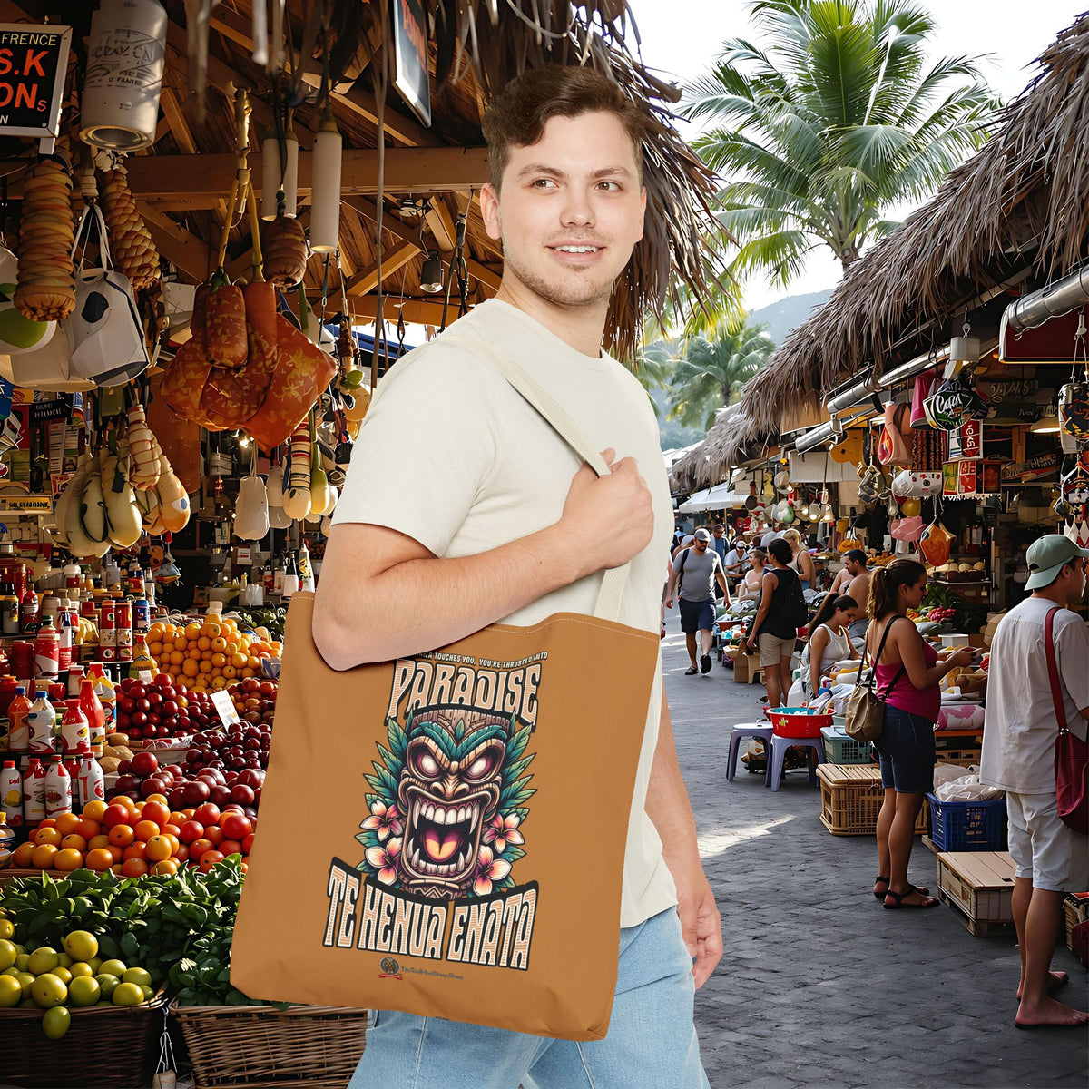TE HENUA ENATA PARADISE Tote Bag