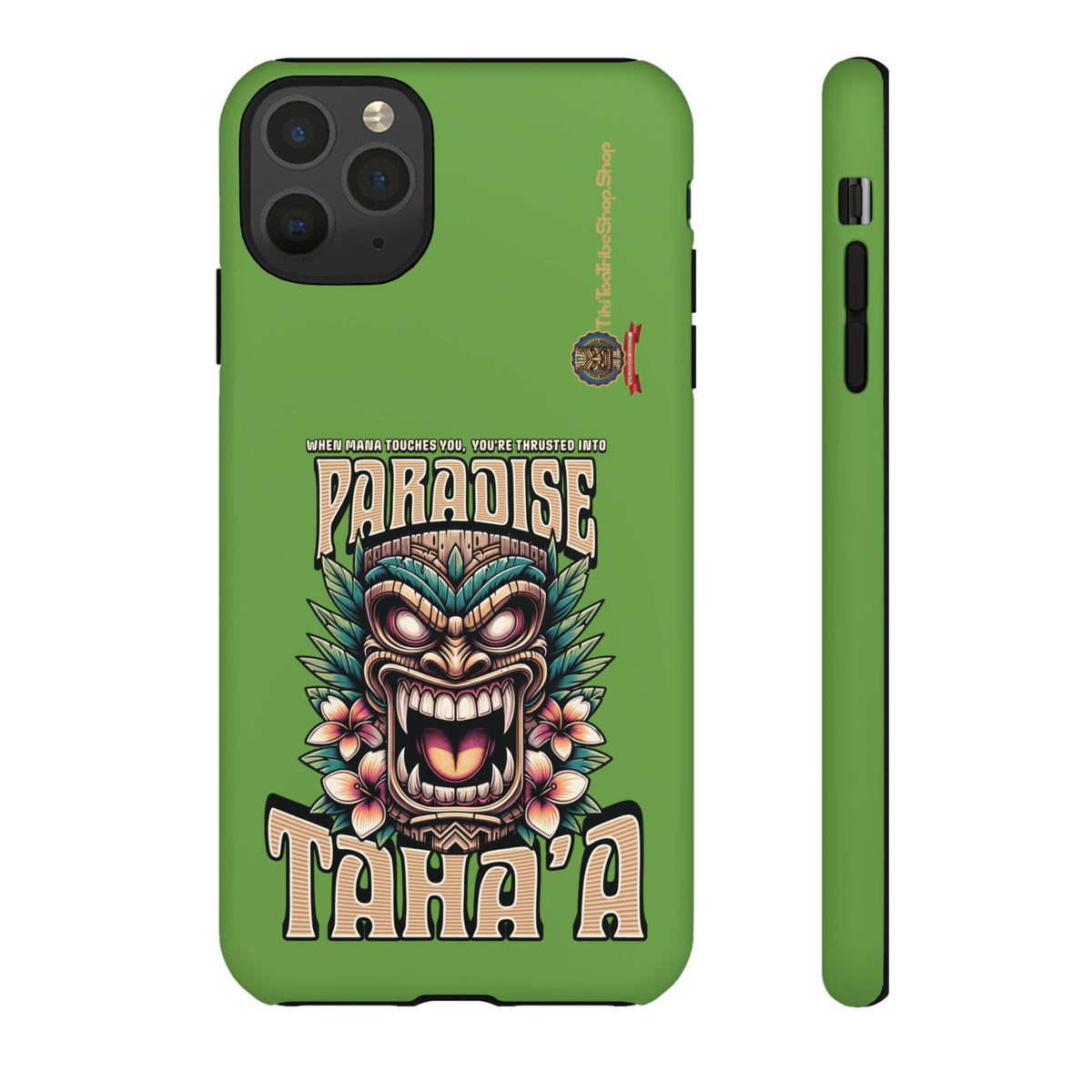 Tahaa – Coque Antichoc Premium « Tiki Féroce » | Design Tribal & Protection Maximale