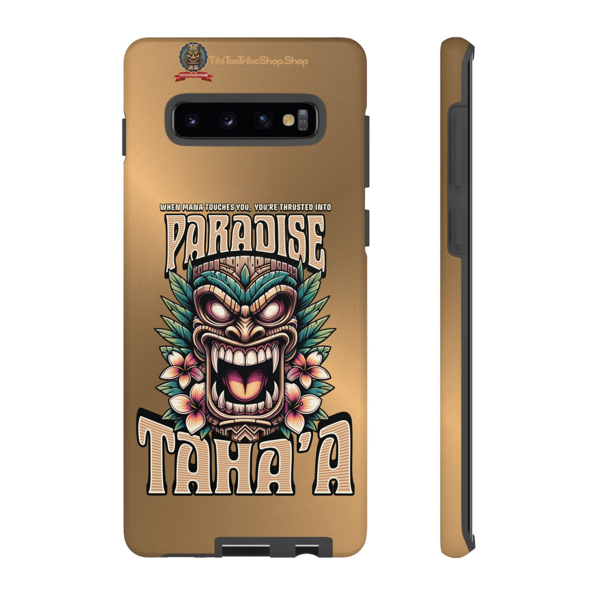 Tahaa – Coque Antichoc Premium « Tiki Féroce » | Design Tribal & Protection Maximale