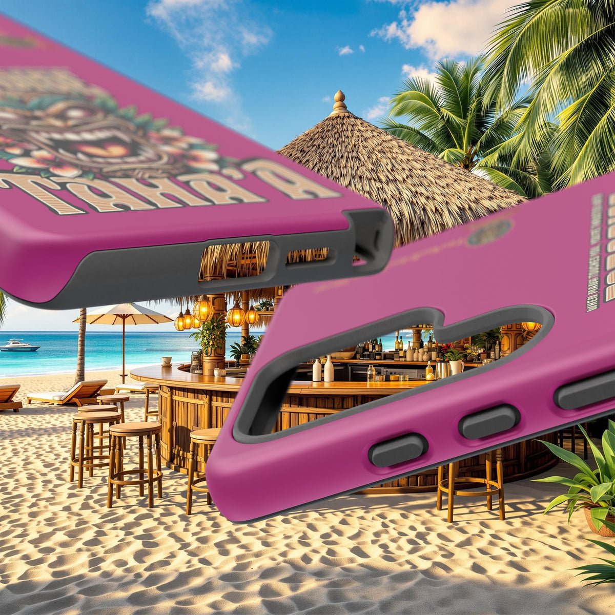 Tahaa – Coque Antichoc Premium « Tiki Féroce » | Design Tribal & Protection Maximale