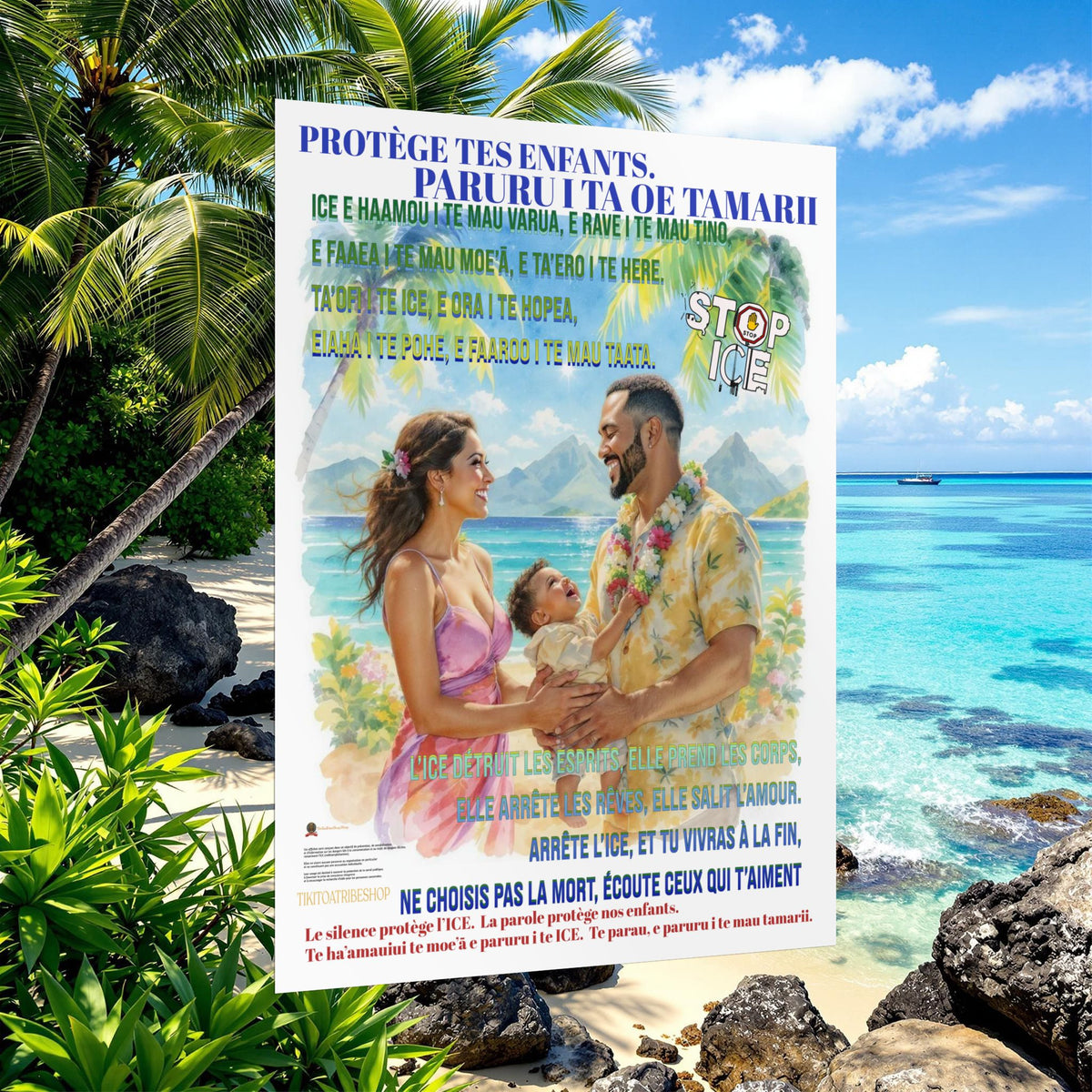 Posters Anti-ICE Polynésie – Affiches de Sensibilisation Contre la Drogue “Paruru i te ora – Brisons les chaînes de l’ICE”