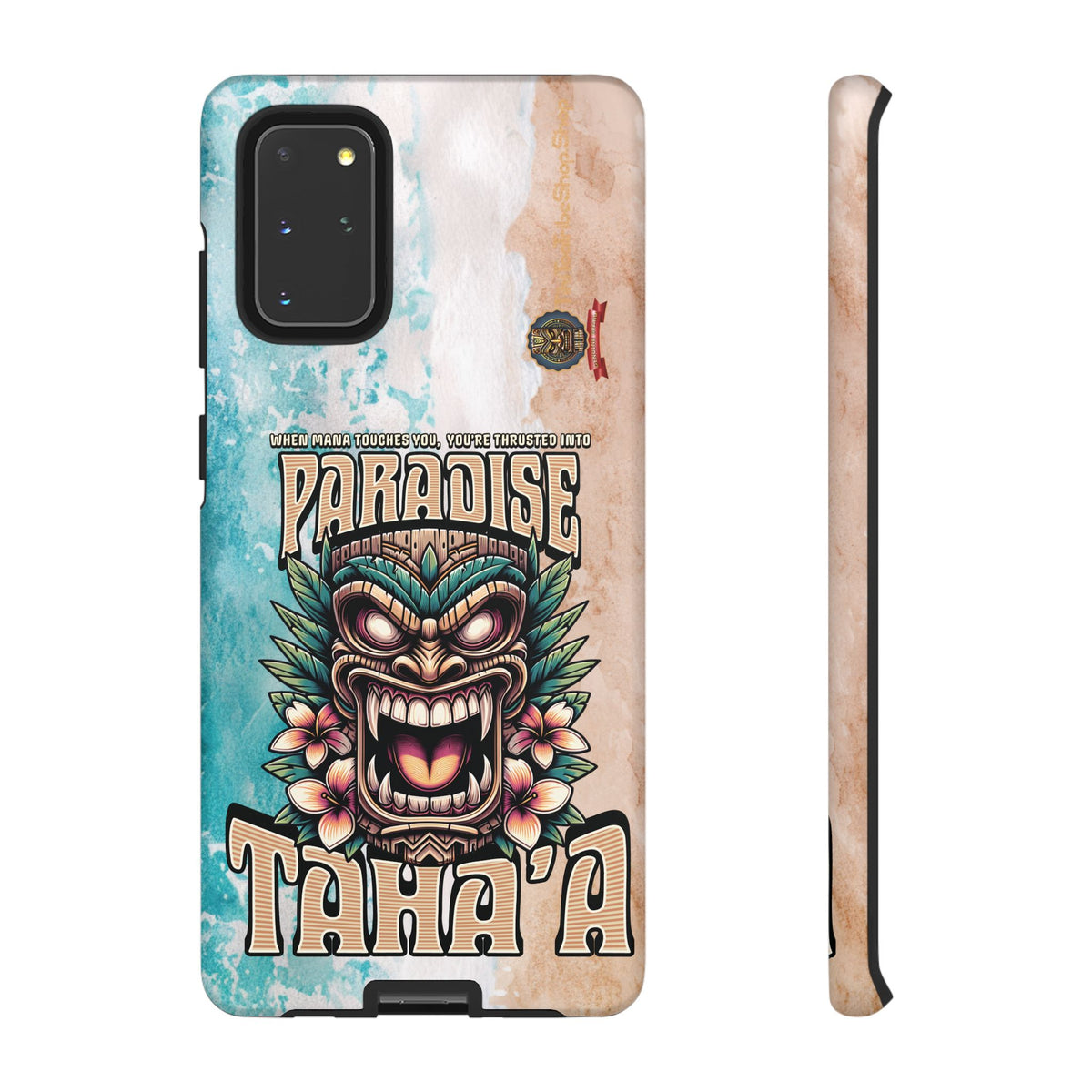 Tahaa – Coque Antichoc Premium « Tiki Féroce » | Design Tribal & Protection Maximale