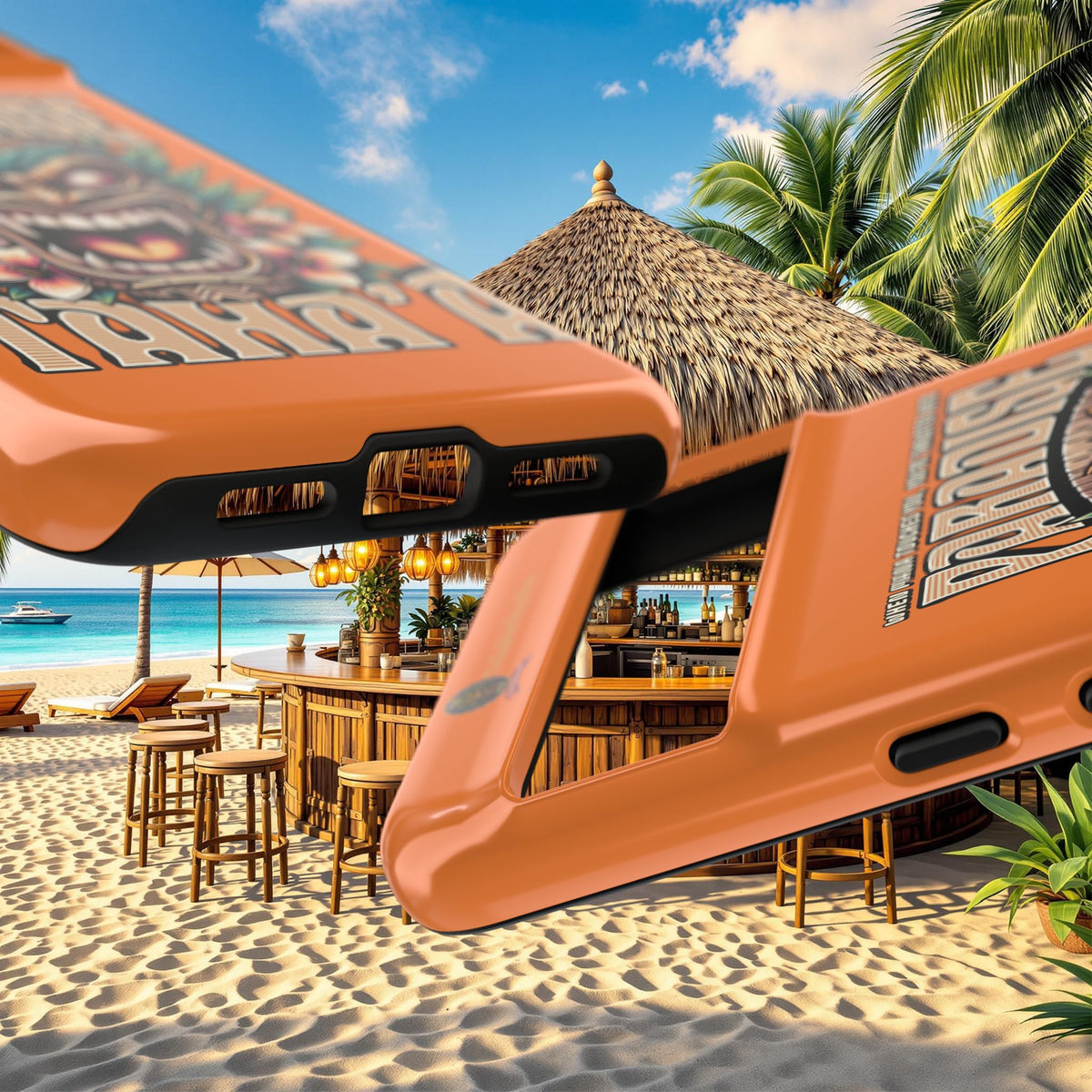 Tahaa – Coque Antichoc Premium « Tiki Féroce » | Design Tribal & Protection Maximale